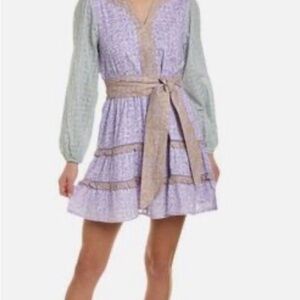 Roller Rabbit Lavender and Sage Long Sleeve Dress